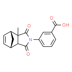 ChemSpider 2D Image | 3-[(1R,7S)-2-Methyl-3,5-dioxo-4-azatricyclo[5.2.1.0~2,6~]dec-8-en-4-yl]benzoic acid | C17H15NO4
