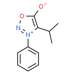 ChemSpider 2D Image | 4-Isopropyl-3-phenyl-1,2,3-oxadiazol-3-ium-5-olate | C11H12N2O2