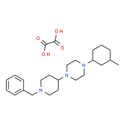 ChemSpider 2D Image | 1-(1-Benzyl-4-piperidinyl)-4-(3-methylcyclohexyl)piperazine ethanedioate (1:1) | C25H39N3O4