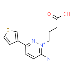 ChemSpider 2D Image | 6-Amino-1-(3-carboxypropyl)-3-(3-thienyl)pyridazin-1-ium | C12H14N3O2S