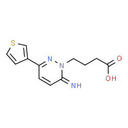ChemSpider 2D Image | 4-[6-Imino-3-(3-thienyl)-1(6H)-pyridazinyl]butanoic acid | C12H13N3O2S