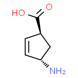 ChemSpider 2D Image | (1S,4S)-4-Amino-2-cyclopentene-1-carboxylic acid | C6H9NO2