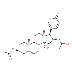ChemSpider 2D Image | (3beta,5beta,8xi,9xi,14alpha,16beta)-3,16-Diacetoxy-14-hydroxybufa-20,22-dienolide | C28H38O7