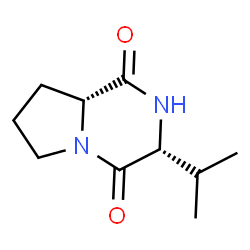 ChemSpider 2D Image | (3R,8aR)-3-Isopropylhexahydropyrrolo[1,2-a]pyrazine-1,4-dione | C10H16N2O2