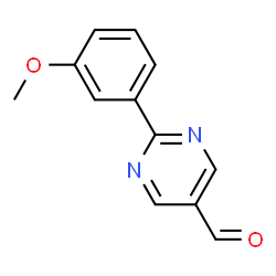 ChemSpider 2D Image | 2-(3-Methoxyphenyl)-5-pyrimidinecarbaldehyde | C12H10N2O2