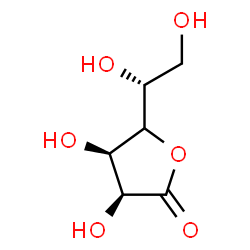 ChemSpider 2D Image | (3S,4R)-5-[(1R)-1,2-Dihydroxyethyl]-3,4-dihydroxydihydro-2(3H)-furanone | C6H10O6