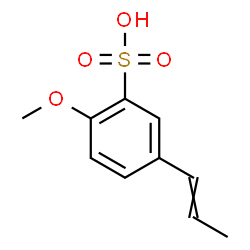 ChemSpider 2D Image | 2-Methoxy-5-(1-propen-1-yl)benzenesulfonic acid | C10H12O4S