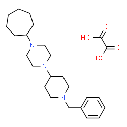 ChemSpider 2D Image | 1-(1-Benzyl-4-piperidinyl)-4-cycloheptylpiperazine ethanedioate (1:1) | C25H39N3O4