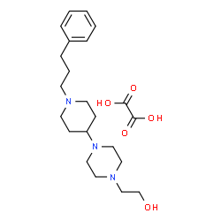 ChemSpider 2D Image | 2-{4-[1-(3-Phenylpropyl)-4-piperidinyl]-1-piperazinyl}ethanol ethanedioate (1:1) | C22H35N3O5