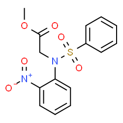 ChemSpider 2D Image | Methyl N-(2-nitrophenyl)-N-(phenylsulfonyl)glycinate | C15H14N2O6S