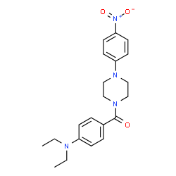 ChemSpider 2D Image | [4-(Diethylamino)phenyl][4-(4-nitrophenyl)-1-piperazinyl]methanone | C21H26N4O3