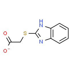 ChemSpider 2D Image | (1H-Benzimidazol-2-ylsulfanyl)acetate | C9H7N2O2S
