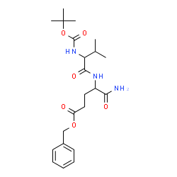 ChemSpider 2D Image | Benzyl N-{[(2-methyl-2-propanyl)oxy]carbonyl}valyl-alpha-glutaminate | C22H33N3O6