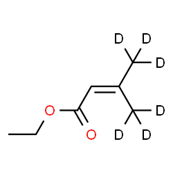 ChemSpider 2D Image | Ethyl 3-(~2~H_3_)methyl(4,4,4-~2~H_3_)-2-butenoate | C7H6D6O2