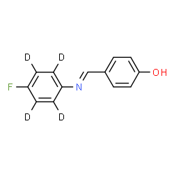 ChemSpider 2D Image | 4-[(E)-{[4-Fluoro(~2~H_4_)phenyl]imino}methyl]phenol | C13H6D4FNO