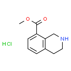 ChemSpider 2D Image | Methyl 1,2,3,4-Tetrahydroisoquinoline-8-Carboxylate Hydrochloride | C11H14ClNO2