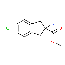 ChemSpider 2D Image | Methyl 2-amino-2-indanecarboxylate hydrochloride (1:1) | C11H14ClNO2