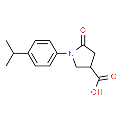 ChemSpider 2D Image | 1-(4-Isopropylphenyl)-5-oxo-3-pyrrolidinecarboxylic acid | C14H17NO3