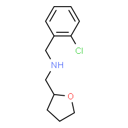 ChemSpider 2D Image | N-(2-chlorobenzyl)-1-(tetrahydrofuran-2-yl)methanamine | C12H16ClNO