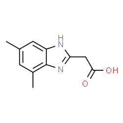 ChemSpider 2D Image | (4,6-Dimethyl-1H-benzimidazol-2-yl)acetic acid | C11H12N2O2