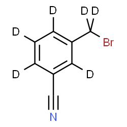 ChemSpider 2D Image | 3-[Bromo(~2~H_2_)methyl](~2~H_4_)benzonitrile | C8D6BrN