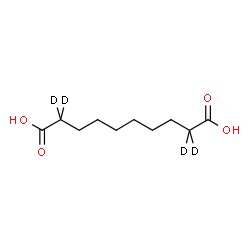 ChemSpider 2D Image | (2,2,9,9-~2~H_4_)Decanedioic acid | C10H14D4O4