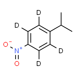 ChemSpider 2D Image | 1-Isopropyl-4-nitro(~2~H_4_)benzene | C9H7D4NO2