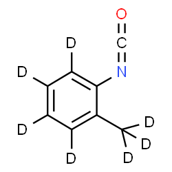 ChemSpider 2D Image | 1-Isocyanato-2-(~2~H_3_)methyl(~2~H_4_)benzene | C8D7NO