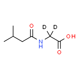 ChemSpider 2D Image | N-(3-Methylbutanoyl)(2,2-~2~H_2_)glycine | C7H11D2NO3