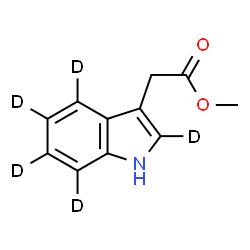 ChemSpider 2D Image | Methyl Indole-2,4,5,6,7-d5-3-acetate | C11H6D5NO2