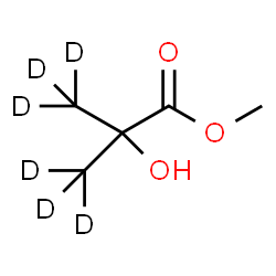 ChemSpider 2D Image | Methyl 2-hydroxy-2-(~2~H_3_)methyl(~2~H_3_)propanoate | C5H4D6O3