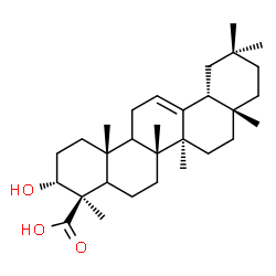 ChemSpider 2D Image | (3alpha,5xi,9xi)-3-Hydroxyolean-12-en-24-oic acid | C30H48O3