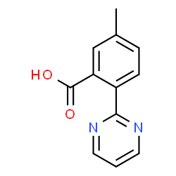 ChemSpider 2D Image | 5-Methyl-2-(2-pyrimidinyl)benzoic acid | C12H10N2O2