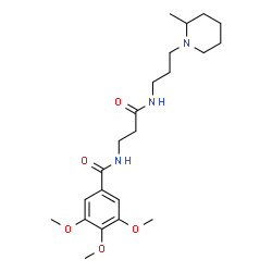 ChemSpider 2D Image | 3,4,5-Trimethoxy-N-(3-{[3-(2-methyl-1-piperidinyl)propyl]amino}-3-oxopropyl)benzamide | C22H35N3O5