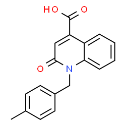 ChemSpider 2D Image | 1-(4-Methylbenzyl)-2-oxo-1,2-dihydro-4-quinolinecarboxylic acid | C18H15NO3