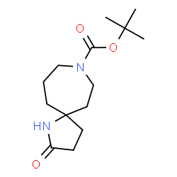 ChemSpider 2D Image | tert-Butyl 2-oxo-1,8-diazaspiro[4.6]undecane-8-carboxylate | C14H24N2O3
