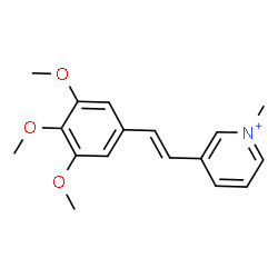 ChemSpider 2D Image | 1-Methyl-3-[(E)-2-(3,4,5-trimethoxyphenyl)vinyl]pyridinium | C17H20NO3