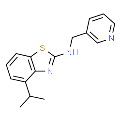ChemSpider 2D Image | 4-Isopropyl-N-(3-pyridinylmethyl)-1,3-benzothiazol-2-amine | C16H17N3S