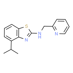 ChemSpider 2D Image | 4-Isopropyl-N-(2-pyridinylmethyl)-1,3-benzothiazol-2-amine | C16H17N3S