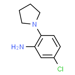 ChemSpider 2D Image | 5-chloro-2-pyrrolidin-1-ylaniline | C10H13ClN2