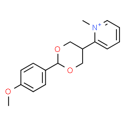ChemSpider 2D Image | 2-[2-(4-Methoxyphenyl)-1,3-dioxan-5-yl]-1-methylpyridinium | C17H20NO3