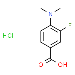 ChemSpider 2D Image | 4-(Dimethylamino)-3-fluorobenzoic acid hydrochloride (1:1) | C9H11ClFNO2