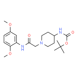 ChemSpider 2D Image | 2-Methyl-2-propanyl (1-{2-[(2,5-dimethoxyphenyl)amino]-2-oxoethyl}-4-piperidinyl)carbamate | C20H31N3O5