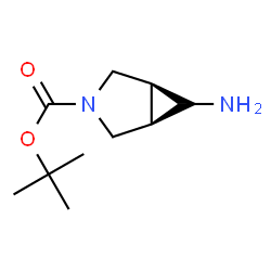 ChemSpider 2D Image | 2-Methyl-2-propanyl (1R,5S)-6-amino-3-azabicyclo[3.1.0]hexane-3-carboxylate | C10H18N2O2