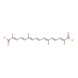 ChemSpider 2D Image | (2E,4E,6E,8E,10E,12E,14E)-2,6,11,15-Tetramethyl-2,4,6,8,10,12,14-hexadecaheptaenedioate | C20H22O4