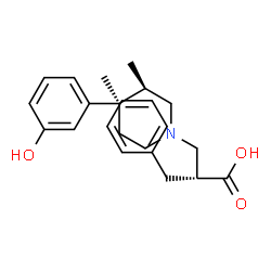 ChemSpider 2D Image | (2R)-2-Benzyl-3-[(3R,4R)-4-(3-hydroxyphenyl)-3,4-dimethyl-1-piperidinyl]propanoic acid | C23H29NO3