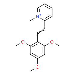 ChemSpider 2D Image | 1-Methyl-2-[2-(2,4,6-trimethoxyphenyl)vinyl]pyridinium | C17H20NO3