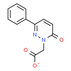 ChemSpider 2D Image | (6-Oxo-3-phenyl-1(6H)-pyridazinyl)acetate | C12H9N2O3
