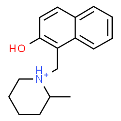 ChemSpider 2D Image | 1-[(2-Hydroxy-1-naphthyl)methyl]-2-methylpiperidinium | C17H22NO