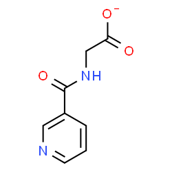ChemSpider 2D Image | [(3-Pyridinylcarbonyl)amino]acetate | C8H7N2O3